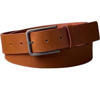 Calvin Klein Cinturón Hombre Warmth Buckle Smooth 3,5 cm con hebilla rectangular, Marrón (Ck Cognac/Antique Silver), 85 cm