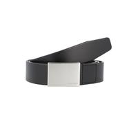 Calvin Klein Cinturón Hombre Formal Plaque Belt 3.5 cm Cinturón de piel, Negro (Black), 80 cm