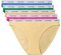 Calvin Klein CK Braguitas de Mujer Paquete de 5 Piezas Calzoncillos elásticos Expuestos artículo de algodón elástico QD3586E Bikini 5PK