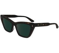 Calvin Klein Women's Sunglasses CK24505S - Havana Brown with Solid Green Lens