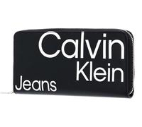 Calvin Klein CKJ Sleek Zip Around Wallet Black AOP