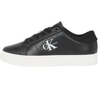 Calvin Klein Classic Cupsole Lowlaceup LTH Wn Yw0Yw01444 Zapatillas Deportivas para Mujer, Negro (Black/Bright White), 39 EU