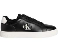 Calvin Klein Classic Cupsole Mono LTH Ym0ym01369 - Tenis Bajos para Hombre, Negro Negro Blanco Brillante, 46 EU