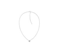Calvin Klein Collar de Acero Inoxidable para Mujer Colección TWISTED BEZEL SOLITAIRE con un Charm Adornado con Cristales - 35000769, NECKLACE, Silver