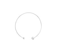 Calvin Klein Collar Rígido Abierto para Mujer Colección SCULPTURAL BUBBLES de Acero Inoxidable - 35000784, BANGLE NECKLACE, Silver