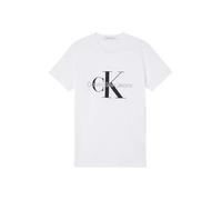 Calvin Klein Camiseta de Manga Corta Hombre Core Monologo Slim Fit, Blanco (Bright White), L