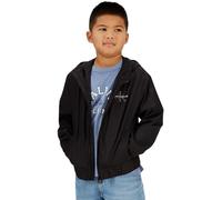 Calvin Klein Cortavientos Chicos Monologo Essential con capucha, Negro (Ck Black), 14 Años