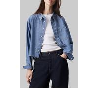 Calvin Klein Cropped Dad Denim Shirt Denim Medium Talla: L | Camisas Outlet | Mujer | Azul
