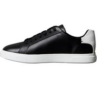 Calvin Klein Cupsole Sneaker Mujer Low Moire de Piel, Negro (Black/Bright White), 38