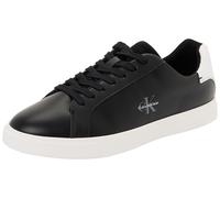 Calvin Klein Cupsole Sneaker Mujer Low Pro de Piel, Negro (Black/Bright White), 38