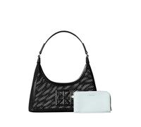 Calvin Klein Emblem Mesh Shoulder Bag 4LX - ALYSSUM WHITE ONE Size, Ub1 - Black, Talla única