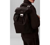 Calvin Klein Embossed Woven Flap Backpack Black Talla: OS | Mochilas Outlet | Hombre | Negro