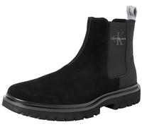 Calvin Klein EVA Mid Chelsea Boot Suede YM0YM00764, Bota Media Hombre, Negro (Black/Stormfront), 40.5 EU