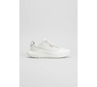 Calvin Klein Runner Sneaker Mujer Eva Mix con Cordones, Blanco (Bright White/Marshmellow/Silver), 38