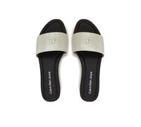 Calvin Klein Flat Sandal Slide MG Yw0Yw01697, Sandalias Planas Mujer, Blue (Silver Birch/Black), 38 EU