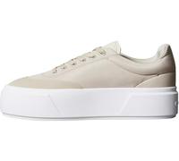 Calvin Klein Flatform Lace Up Nyl Mix Yw0Yw02013, Parte Superior Baja Mujer, Beige (Stony Beige/Bright White), 39 EU