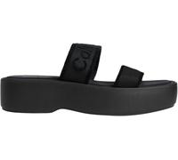 Calvin Klein Flatform SNDL Webbing Hw0hw02878, Sandalias Planas Mujer, Black (Triple Black), 40 EU