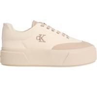 Calvin Klein Flatform Sneaker Mujer Lace Up Canvas Tcap con Plataforma, Beige (Oatmeal/Nomad), 39