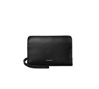 Calvin Klein Foil Emboss Pouch W/Handle Lv04d1153g, Kit Dopp Hombre, Black (Black), Talla única