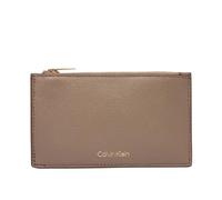 Calvin Klein Foil Logo Top Zip Cardcase Lv04F1090G, Tarjetero para Mujer, Brown (Desert Taupe), Talla única