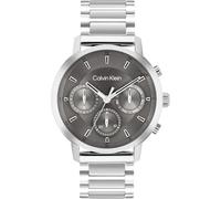 Calvin Klein Gauge 25200493 - Reloj de Hombre de Cuarzo con Fecha y Esfera 24h - Acero Inoxidable Plateado - 42 mm