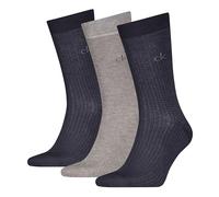 Calvin Klein Giftbox Dropneedle Grid Calcetines clásicos, Grey Combo, Talla única (Pack de 3) Hombres
