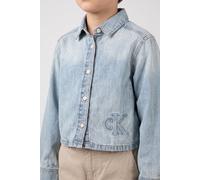 Calvin Klein Girls Cropped Denim Long Sleeve Jacket Andrew Wash Talla: 6 | Chaquetas Outlet | kids | Azul