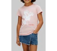 Calvin Klein Girls Flower Slim Ss T-shirt Quartz Pink Talla: 8 | Camisetas Outlet | Unisex | Rosa