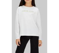 Calvin Klein Girls Glitter Boxy L/s T-shirt Bright White Talla: 10 | Camisetas Outlet | Unisex | Blanco