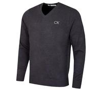 Calvin Klein Golf Hombre con Cuello en V Tour Suéter - Gris Acero - M