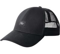 Calvin Klein Gorra Hombre Woven Patch Trucker con Malla, Negro (Black), Talla Única