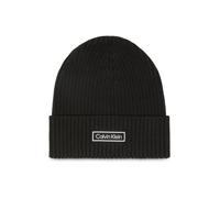 Calvin Klein Gorro de algodón Acanalado Grueso para Hombre, LV04D8053G, Color Negro (Negro), Talla única, Negro (Negro), Talla única