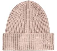Calvin Klein Gorro de Punto Mujer Cotton Rib Beanie, Gris (Shadow Gray), Talla Única