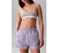 Calvin Klein Graphic Poplin Sleep Bottom Penny Stripe Blue River Fog Talla: XS | Calzoncillos Outlet | Mujer | Azul