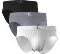 Calvin Klein Hip Brief 3Pk 4RV - Black Misty Grey White X-Large, 4rv - Black Misty Grey White, S
