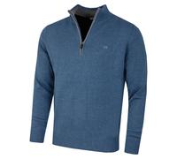 Calvin Klein Jersey de Punto de algodón con 1/2 Cremallera -Mezclilla - L