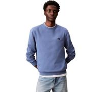 Calvin Klein Sudadera Hombre Terry Badge con Cuello Redondo, Azul (Dull Nile Blue), L