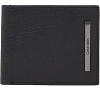 Calvin Klein Hombre Cartera Modern Bar Bifold piel, Negro (Ck Black), Talla única