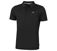 Calvin Klein Hombre Central Eco Lightweight Polo de Golf - Negro - M