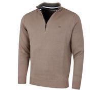 Calvin Klein Hombre Chunky Knit 1/2 Zip Suéter de Golf - Deporte Moca - L
