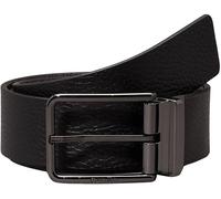 Calvin Klein Hombre Cinturón de Piel, Negro (Ck Black/Dk Brown), 115 Cm