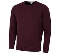 Calvin Klein Hombre Crew Cuello de algodón CK Suéter de Golf - Burgundy - XXL