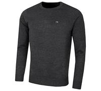 Calvin Klein Hombre Crew Cuello Soft Algodón Suéter - Charcoal Marl - L