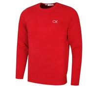 Calvin Klein Hombre Cuello Redondo Tour Comfort Golf Suéter - Rojo - S