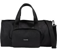Calvin Klein Hombre Duffle Bag Bolso Barrel Equipaje de mano, Negro (Ck Black), Talla Única