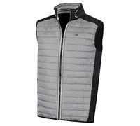 Calvin Klein Hombre Hybrid Aisle BodyWarmer Golf Gilet - Plata/Negro - XXXL