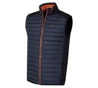 Calvin Klein Hombre Hybrid Aisle Golf Gilet - Azul marino/Naranja - XXL