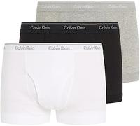 Calvin Klein Hombre Pack de 3 Bóxers Trunks 100 % Algodón, Multicolor (Black/White/Grey Heather), M