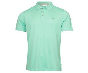Calvin Klein Hombre Planeta Moisture Wicking Polo Camisa - Verde - M