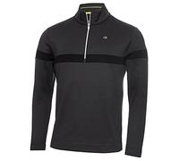 Calvin Klein Hombre Scale Rendimiento 1/2 Zip Golf suéter - Dark Gris Marl - XXL
